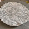 Round Self Design Cotton Braided Placemat