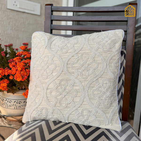 Boho Off-White Cushion Cover