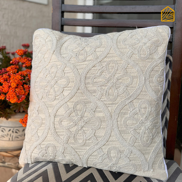 Boho Off-White Cushion Cover