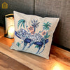 Embroided Jaguar Cushion Cover