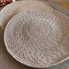 Braided Placemats Beige and Gold thread Set of 2