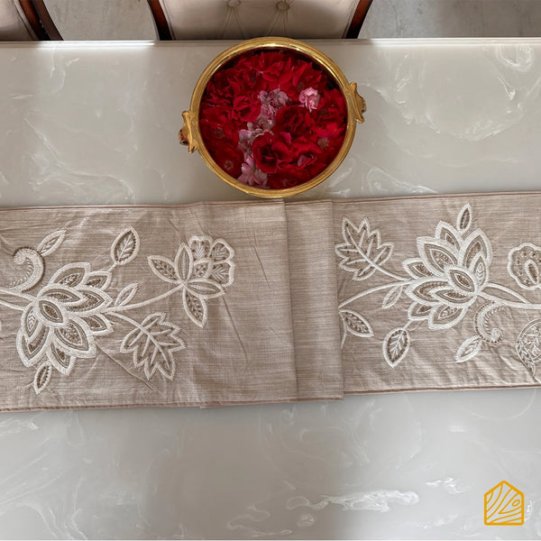 Pastel Boho beaded chic 6 seater table runner 13x72