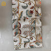 Off-White Peacock Floral Quilted 6-seater Table Runner 13x72