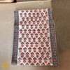 Hand-block Marigold Pink & Grey Floral 8-seater Table Runner 16x88
