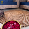 Round Brown Jute Rug