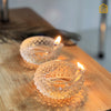 Navdeep clear Glass Diyas - Set of 6