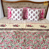 Red & Green Jaal Hand-Block Double-sided King-size Comforter