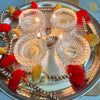 Navdeep clear Glass Diyas - Set of 6