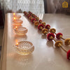 Navdeep clear Glass Diyas - Set of 6