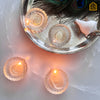 Navdeep clear Glass Diyas - Set of 6