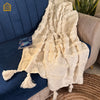 White Boho Throw