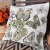 Green Butterfly Cushion Cover