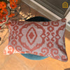 Rust Dori Embroidery Throw Cushion Cover