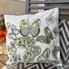 Green Butterfly Cushion Cover