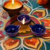 Blue Pottery Blue Diya Set of 2