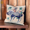 Embroided Jaguar Cushion Cover