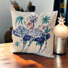 Embroided Jaguar Cushion Cover