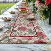 Off-White Quilted Floral Bouquet 6-seater Table Runner 13x72