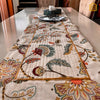 Off-White Peacock Floral Quilted 6-seater Table Runner 13x72