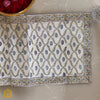 Green Lotus Jaal Hand-block 8-seater Table Runner 16x88