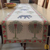 Desert Bloom Elephant Hand-block 8-seater Table Runner 16x88