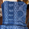 Indigo Katha-work King-size Bed Cover