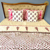 Pink Fern Hand-Block Double-sided King-size Comforter