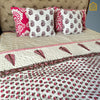 Pink Fern Hand-Block Double-sided King-size Comforter