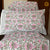 Pink carnation fest Hand-block print Double King size Bedsheet