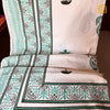 Green Palm & Paisley Hand-block Print King Size Bedsheet