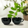 Bottle Green Glazed Ceramic Coffee / Soup Mug Set of 2