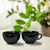 Bottle Green Glazed Ceramic Coffee / Soup Mug Set of 2