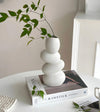 White Pebble Ceramic Vase