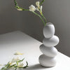 White Pebble Ceramic Vase